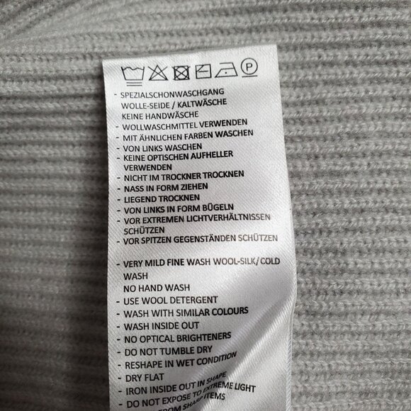 Dorothee Schumacher 5 Size XL Sweater Cashmere Ribbed Knit Fringe Mock Neck Luxe - Picture 6 of 12